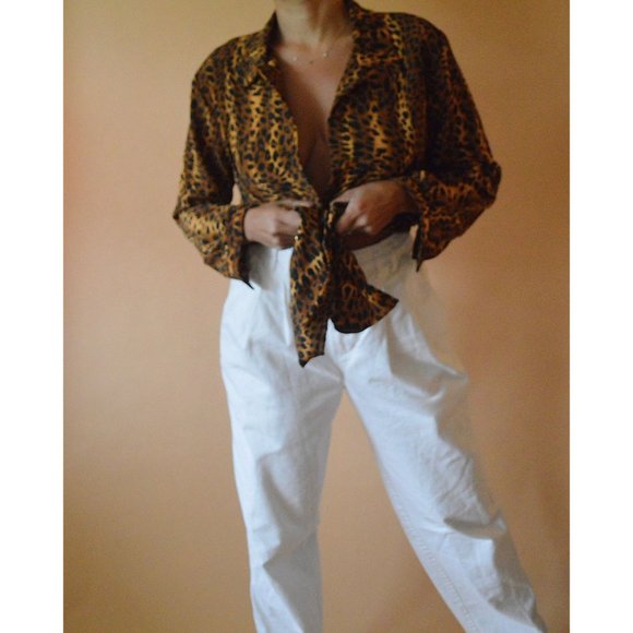 Vintage Animal Print Blouse - Picture 2 of 3
